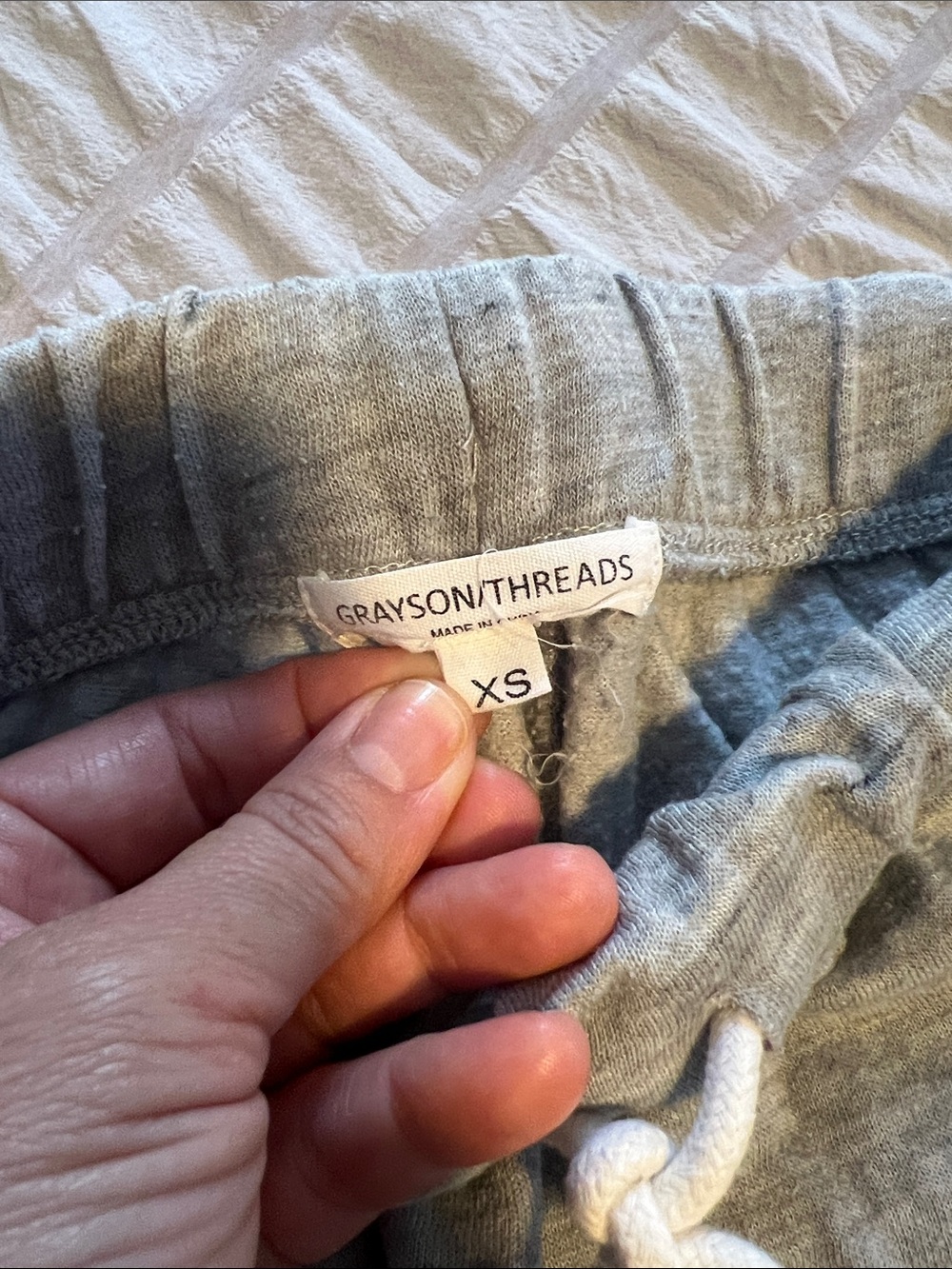 Grayson Threads Light Gray Drawstring Joggers - Picture 3 of 4